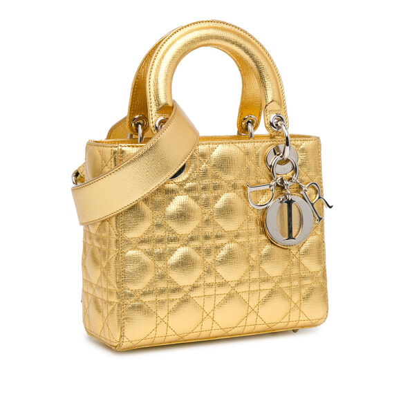 Auth Dior Small Metallic Grained #132126D26B - Picture 2 of 14